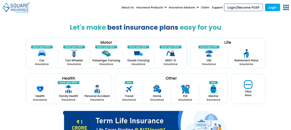 Square Insurance Brokers HRMS and Insurance Platform Case Study